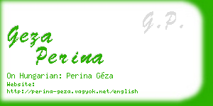 geza perina business card